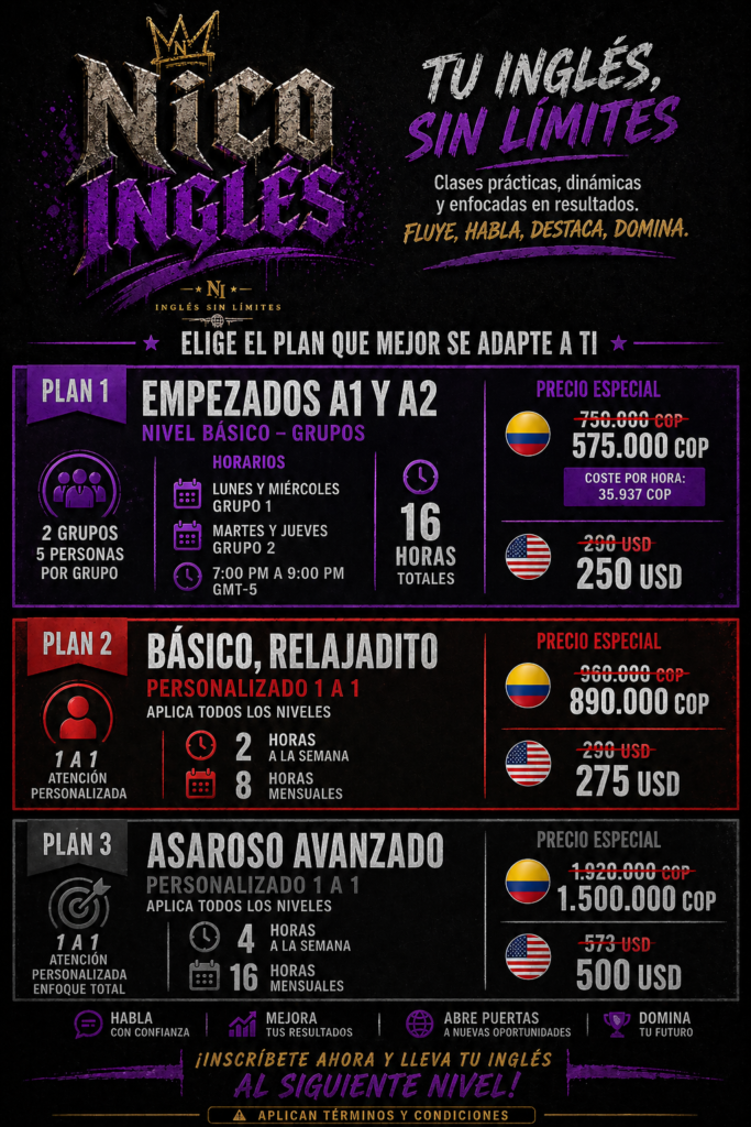 planes clases ingles